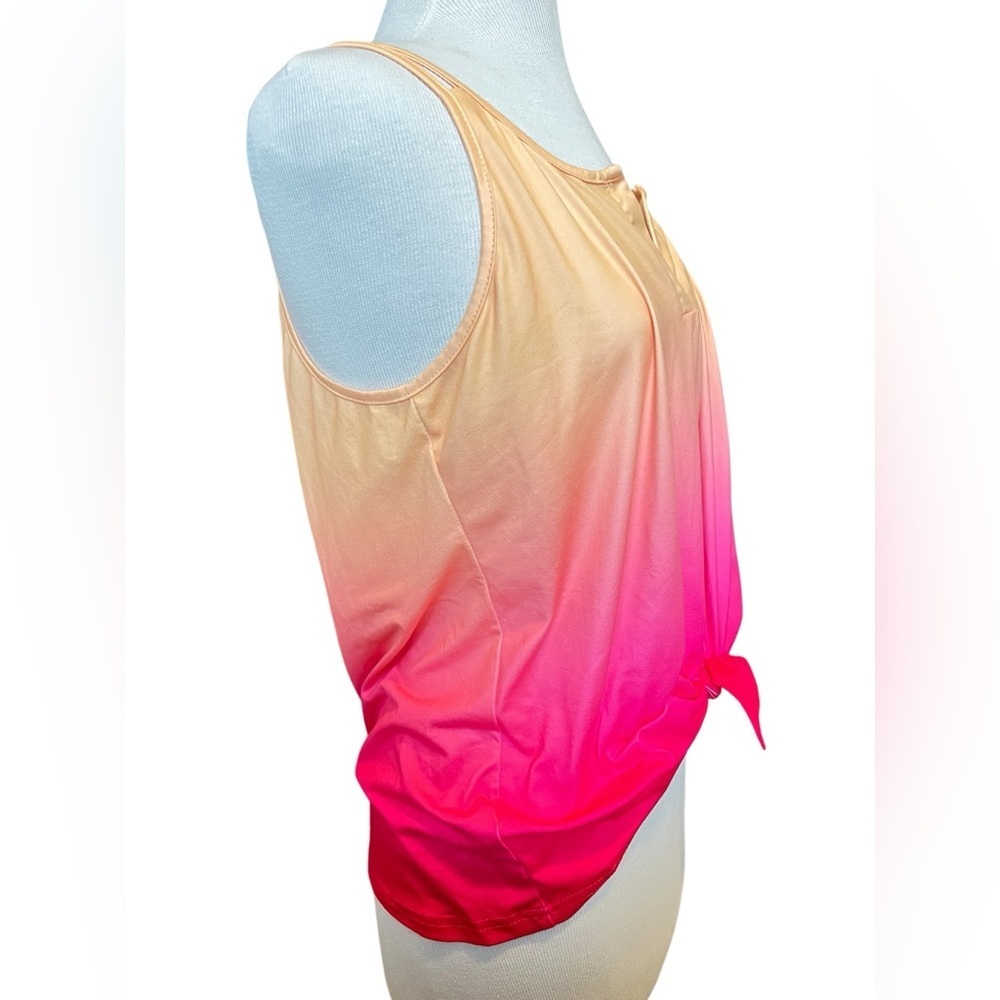 Gradient Pink and Orange Sleeveless Top - Picture 6 of 6
